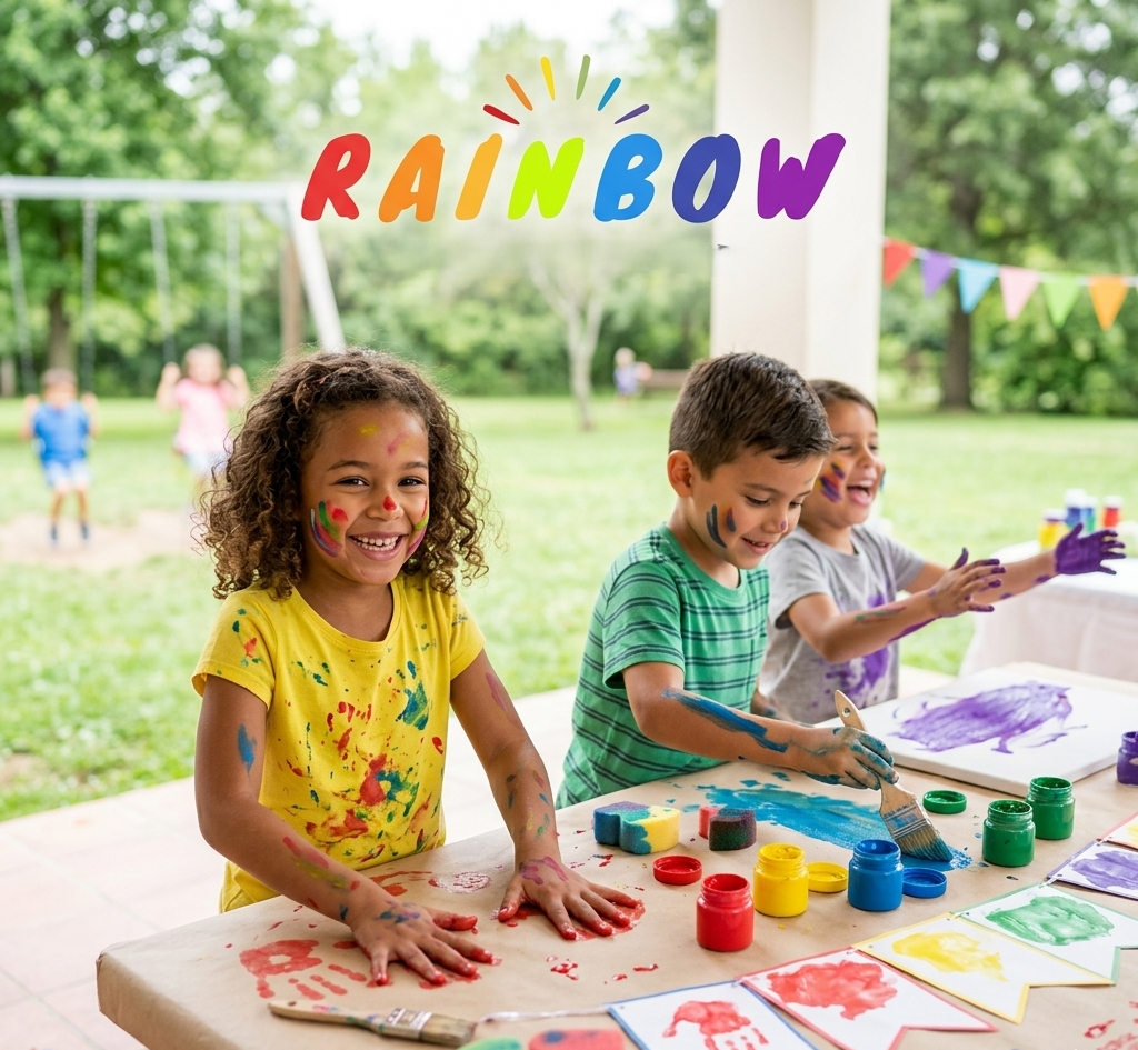 Festa infantil colorida com balões